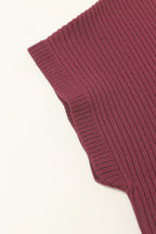 Shewin oatmeal patch pocket ribbed knit short sleeve sweater, casual knit top with patch pocket and ribbed texture.