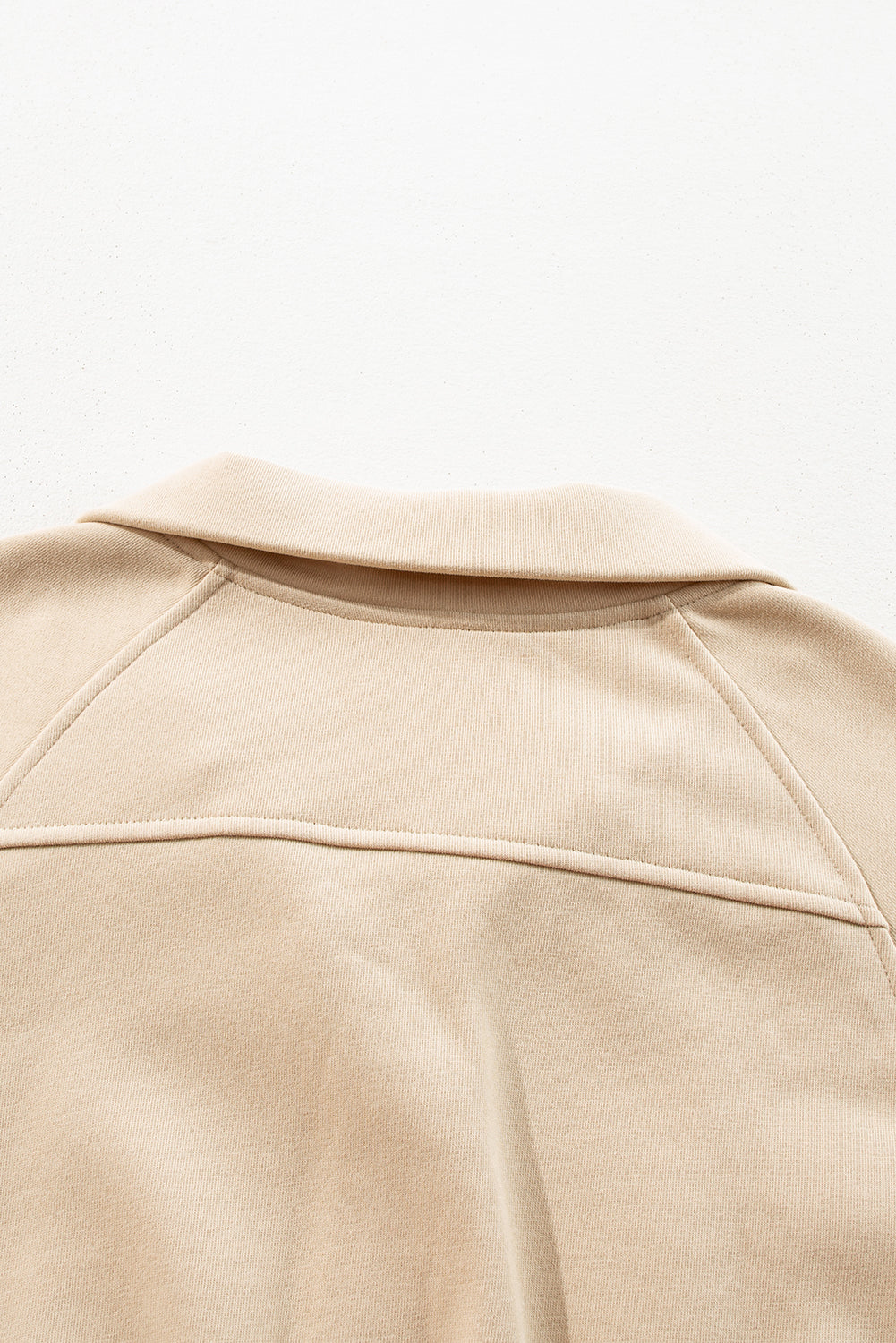 Brown zip-up stand collar sweatshirt with thumbhole sleeves by Shewin, casual and comfortable for everyday wear.