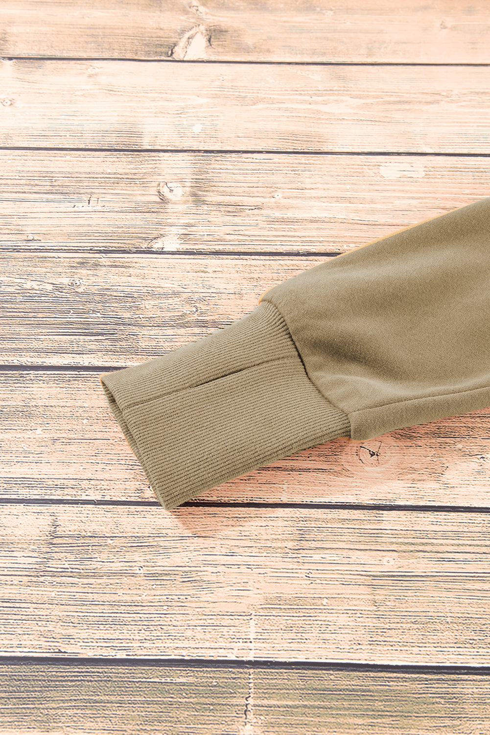 Brown zip-up stand collar sweatshirt with thumbhole sleeves from Shewin, casual and comfortable for everyday wear.