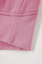 Brown zip-up sweatshirt with stand collar and thumbhole sleeves from Shewin, casual and comfortable for everyday wear.