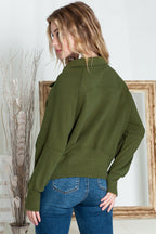 Shewin brown zip-up sweatshirt with stand collar and thumbhole sleeves, casual hoodie for comfortable streetwear style.