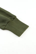 Brown zip-up sweatshirt with stand collar and thumbhole sleeves by Shewin, casual hoodie for comfortable everyday wear.