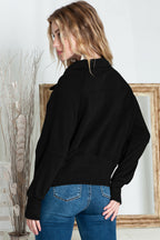 Brown zip-up sweatshirt with stand collar and thumbhole sleeves by Shewin, casual and cozy for everyday wear