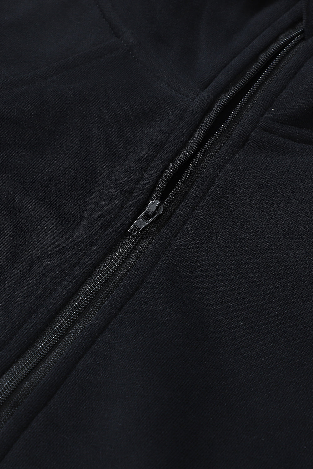 Brown zip-up sweatshirt with stand collar and thumbhole sleeves by Shewin, featuring a casual, comfortable design.