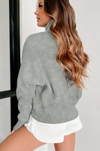 Brown zip-up sweatshirt with stand collar and thumbhole sleeves by Shewin, casual and comfortable for everyday wear.