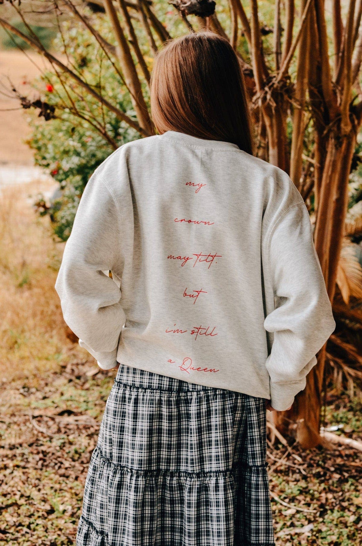 Southern Bliss Co. Queen Card sweatshirt featuring a stylish design, soft fabric, and comfortable fit for casual wear.