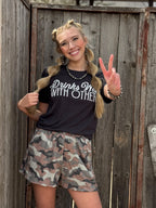 Camo print shorts from Texas True Threads, casual bottoms with a camouflage pattern and relaxed fit.