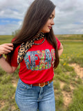 Red Callie Ann Stelter All Things Texas Tee by Texas True Threads, featuring a Texas-themed graphic on a casual cotton T-shirt.
