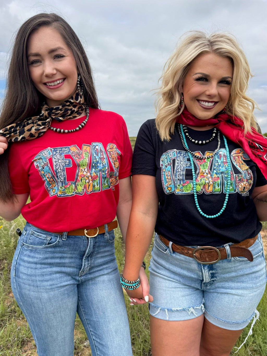 Red Callie Ann Stelter All Things Texas Tee by Texas True Threads, featuring a comfortable cotton fabric and Texas-themed design.