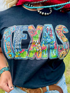 Red Callie Ann Stelter All Things Texas Tee by Texas True Threads, casual Texas-themed T-shirt with graphic design.