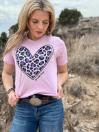 Lilac Love Like Jesus short sleeve tee by Texas True Threads, casual cotton T-shirt with Christian message and comfortable fit.