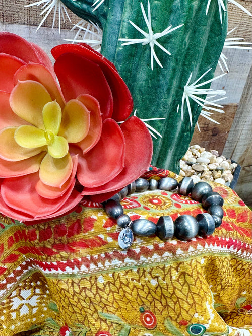 Texas True Trends Amarillo Bracelet featuring vibrant yellow beads and adjustable cord for stylish wristwear.