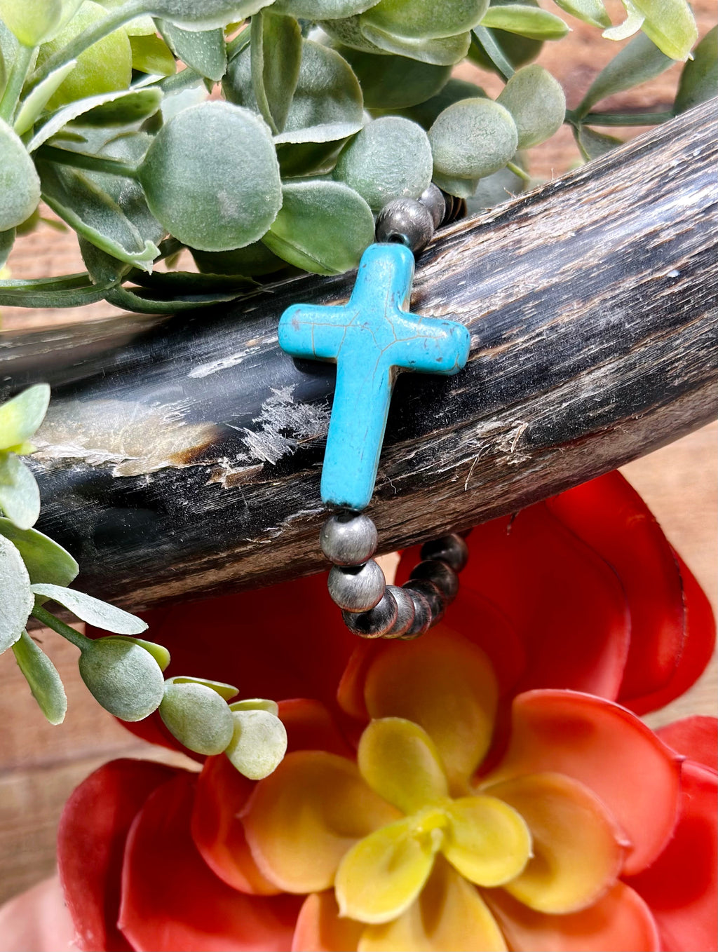 Texas True Trends Canyon Bracelet, stylish bracelet with natural stone accents, designed for a trendy, boho look.