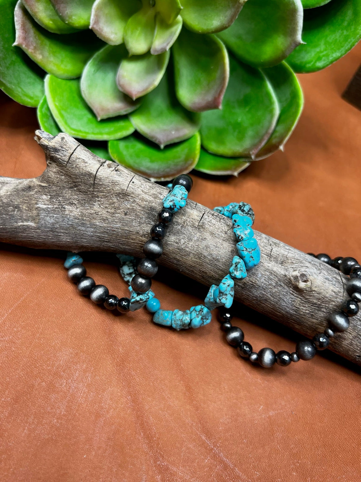 Set of Dallas Bracelets by Texas True Trends, featuring layered silver and beaded designs on a white background.
