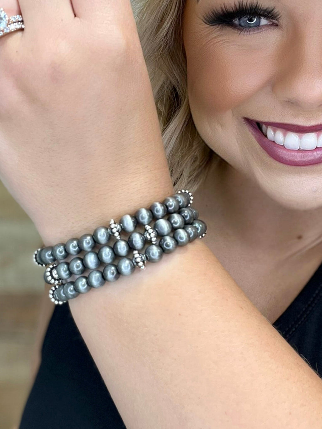 Set of Texas True Trends Pecos bracelets featuring colorful beaded and woven designs in a stylish bracelet set.