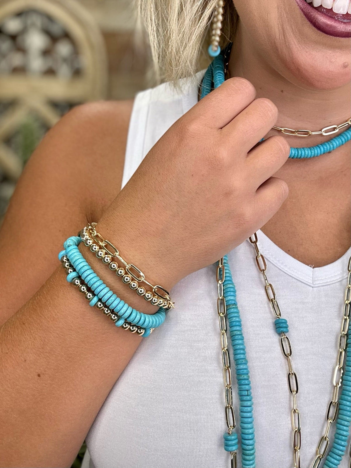 Set of Texas True Trends Sonora bracelets featuring mixed metal designs and adjustable cords, displayed on a neutral background.