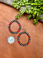 Texas True Trends Lubbock earrings, stylish silver hoop earrings with intricate design, perfect for everyday wear.