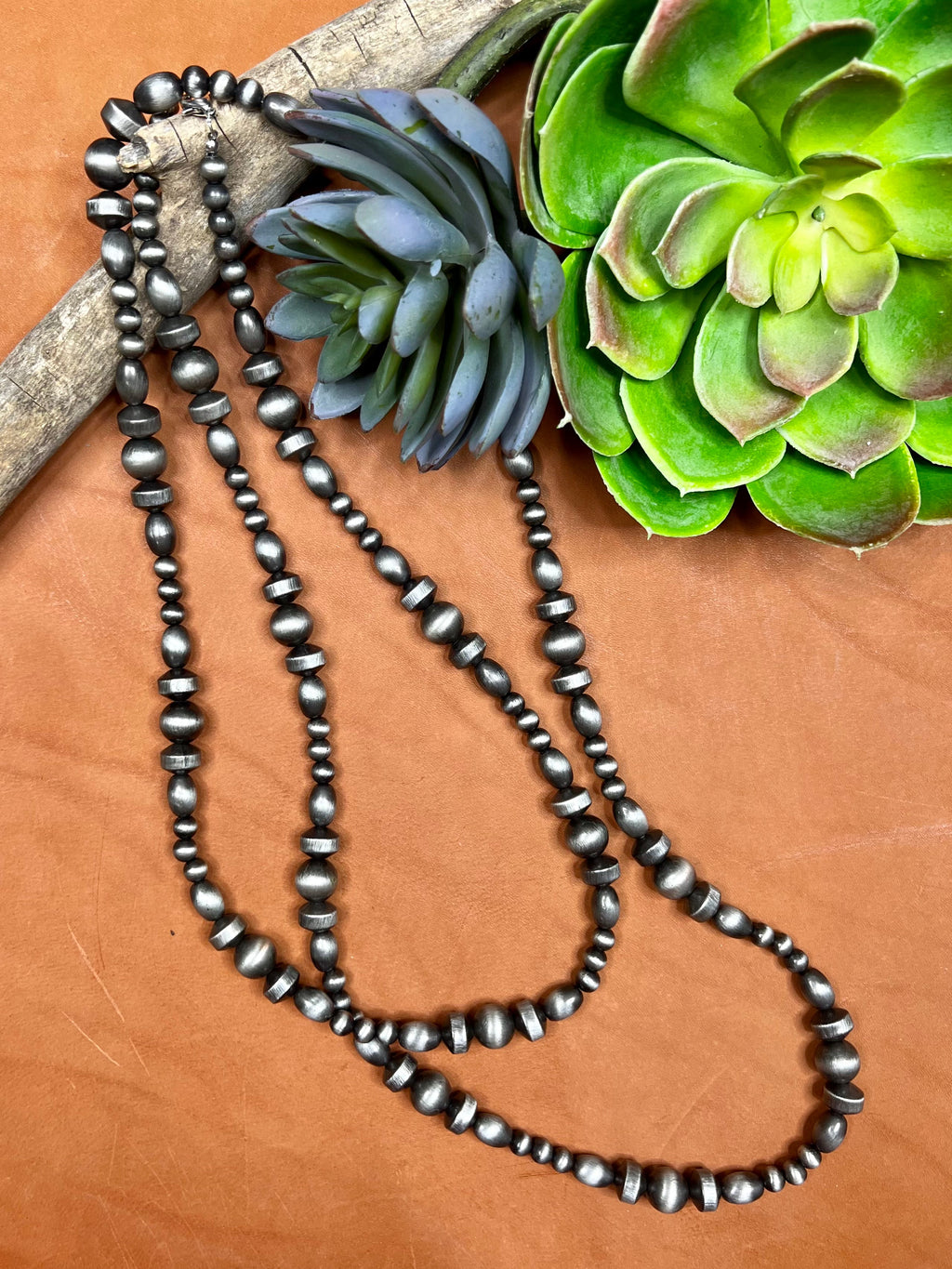 Long Amarillo necklace by Texas True Trends featuring colorful beads and a stylish, bohemian design.