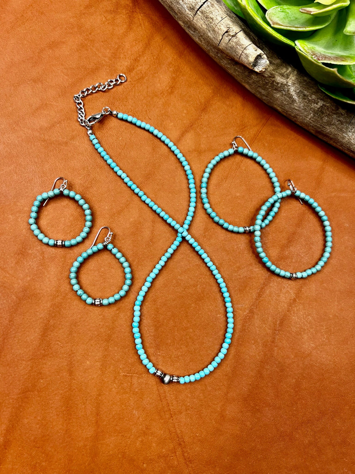 Texas True Trends Crockett Necklace featuring a stylish pendant on a silver chain, perfect for casual or dressy outfits.