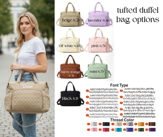 PREORDER: Tufted Duffel Bags RERUN 3.16.26